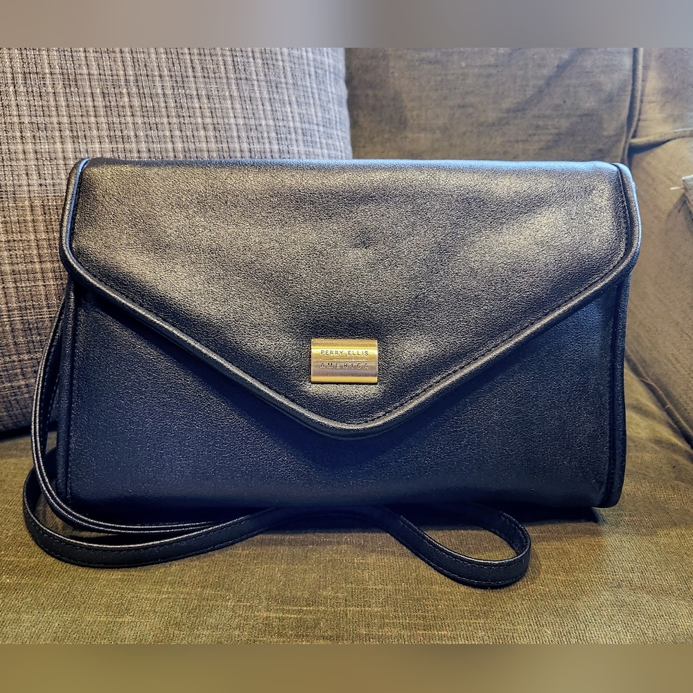 Perry Ellis America Black Crossbody Bag
